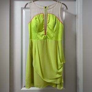 Gianni Bini juniors size 7 neon mini dress